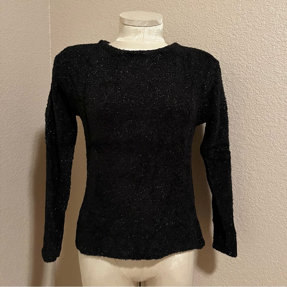 Norton McNaughton black shimmery sweater